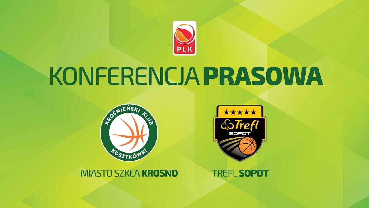 Konferencja prasowa po meczu Miasto Szkła Krosno - Trefl Sopot.