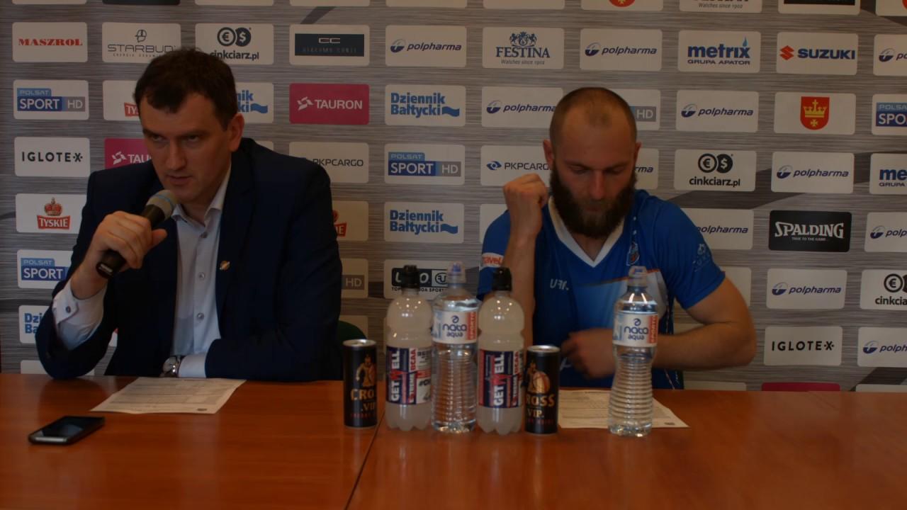 Konferencja prasowa po meczu Polpharma Starogard Gd - MKS Dąbrowa Górnicza .
