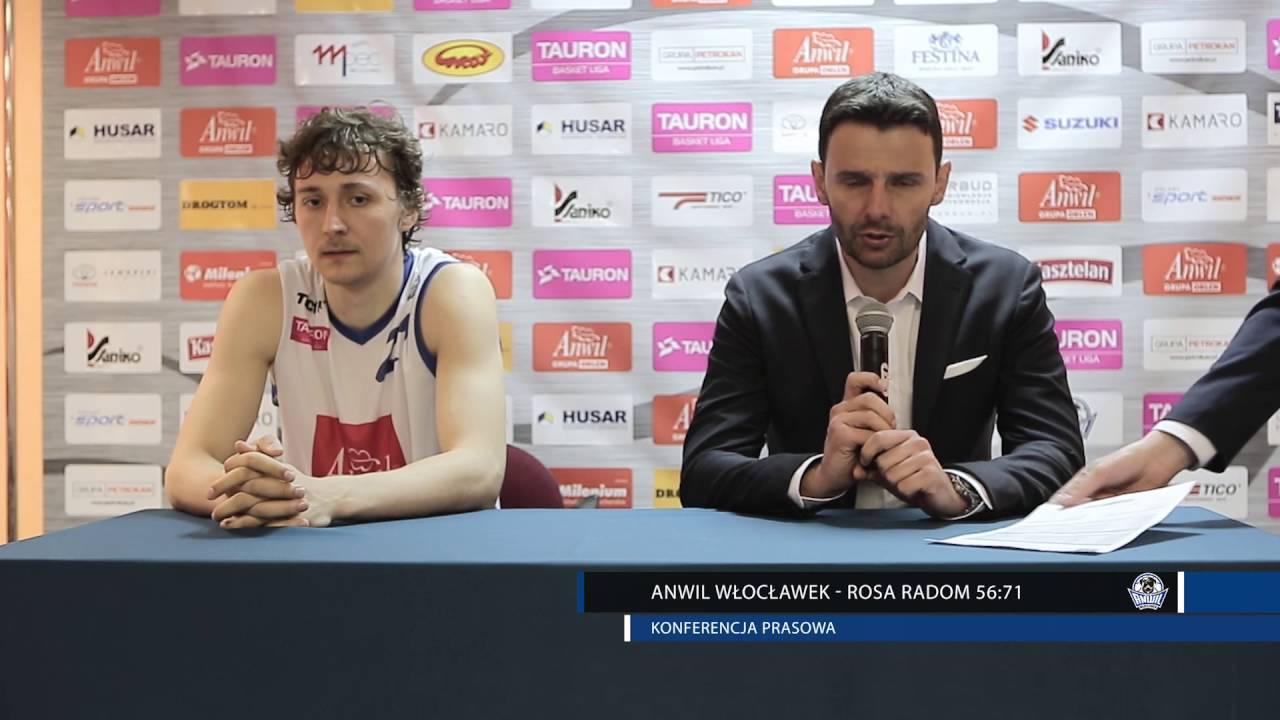 Anwil Włocławek - Rosa Radom 56:71 | Konferencja prasowa