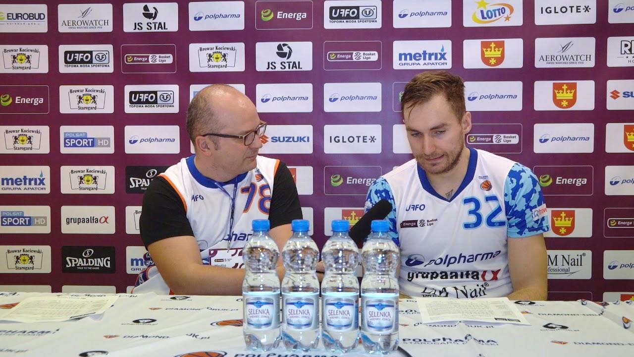 Kacper Młynarski po meczu Polpharma Starogard GD - TBV STart Lublin