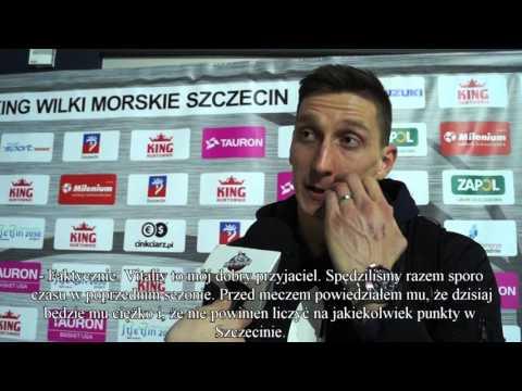 Russell Robinson i Uros Nikolic po meczu ze Śląskiem Wrocław