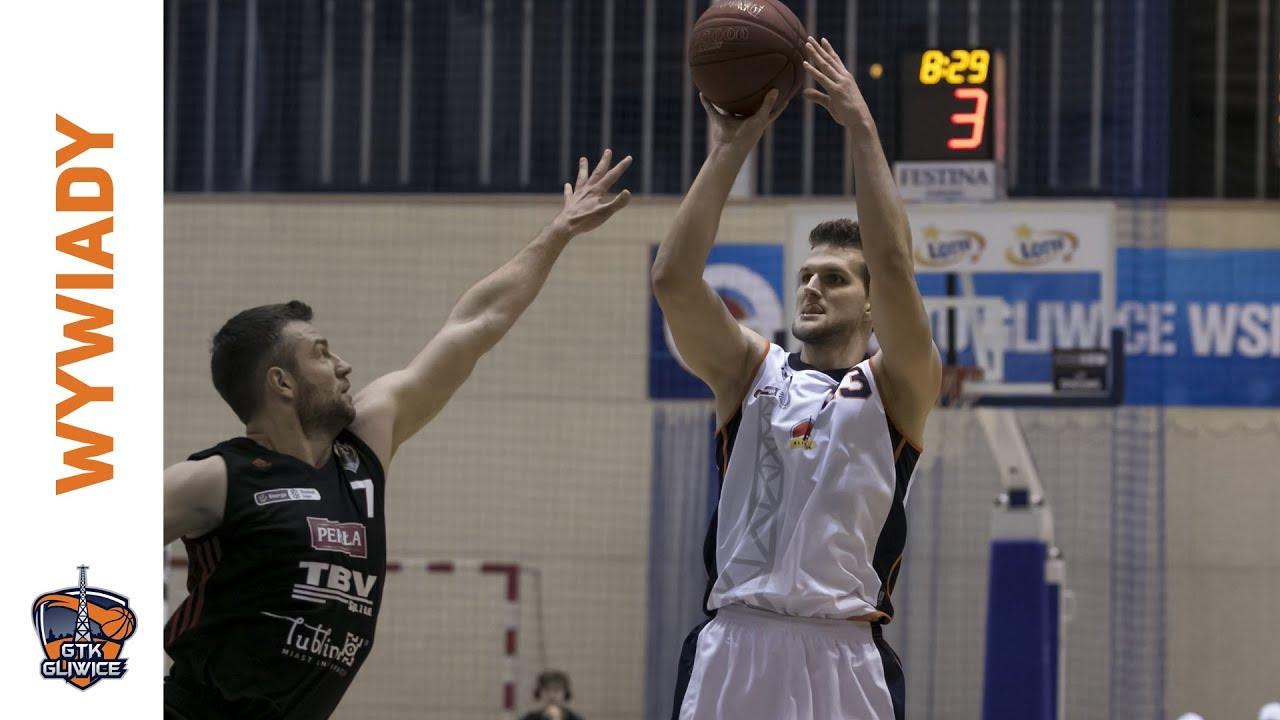 Michael Gospodarek i Marcin Salamonik po meczu GTK Gliwice - TBV Start Lublin
