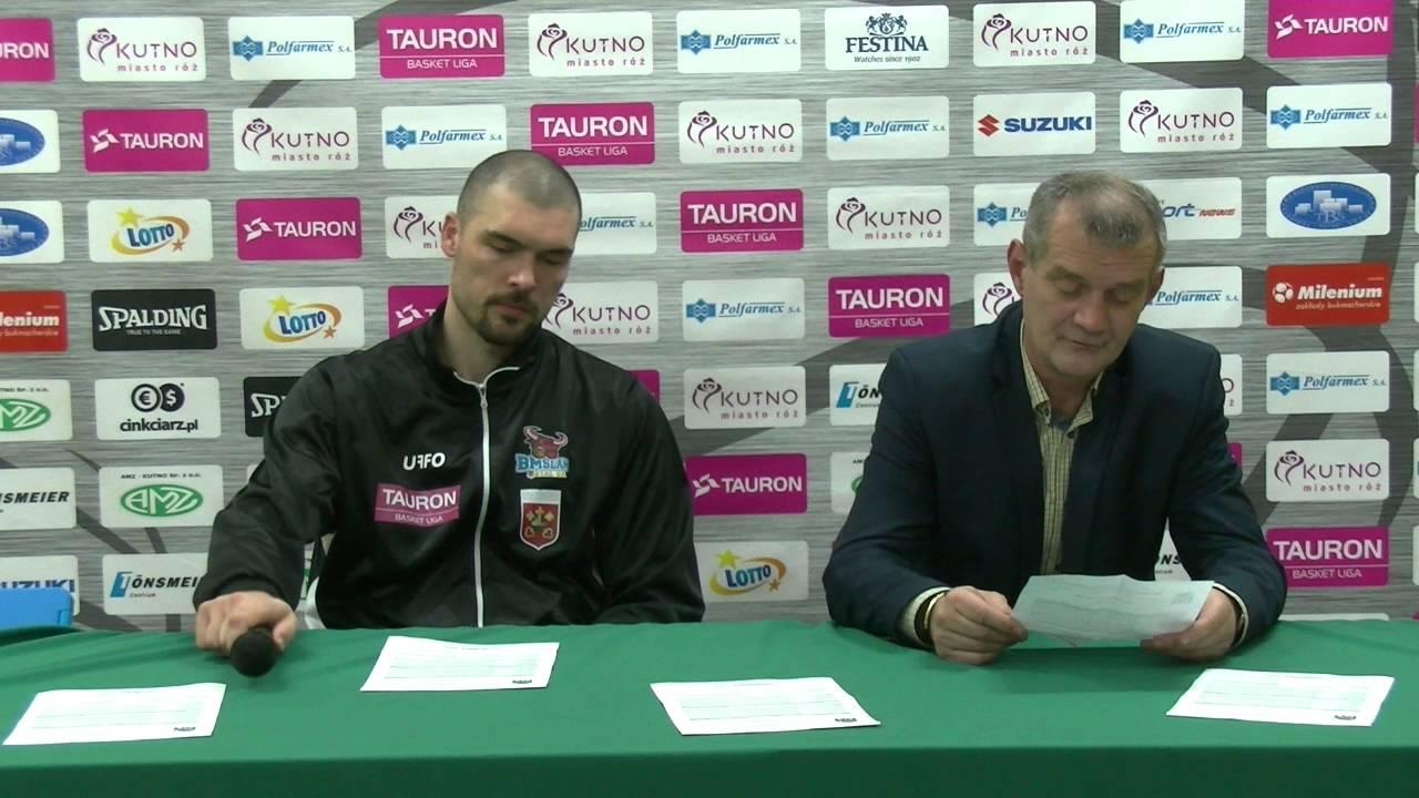 Konferencja pomeczowa Polfarmex Kutno - BM Slam Stal Ostrow Wlkp. - 09.01.2016