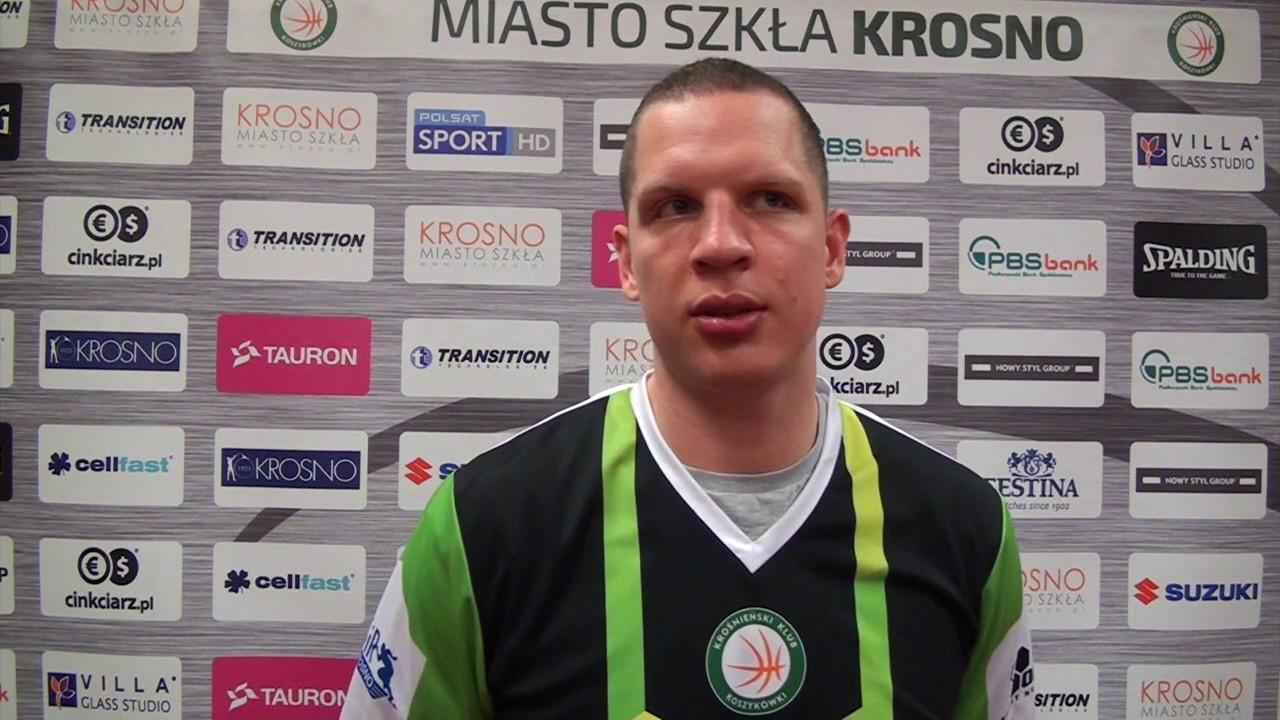 Wypowiedzi po meczu Miasto Szkła Krosno - Stelmet BC Zielona Góra: Jakub Dłuski.