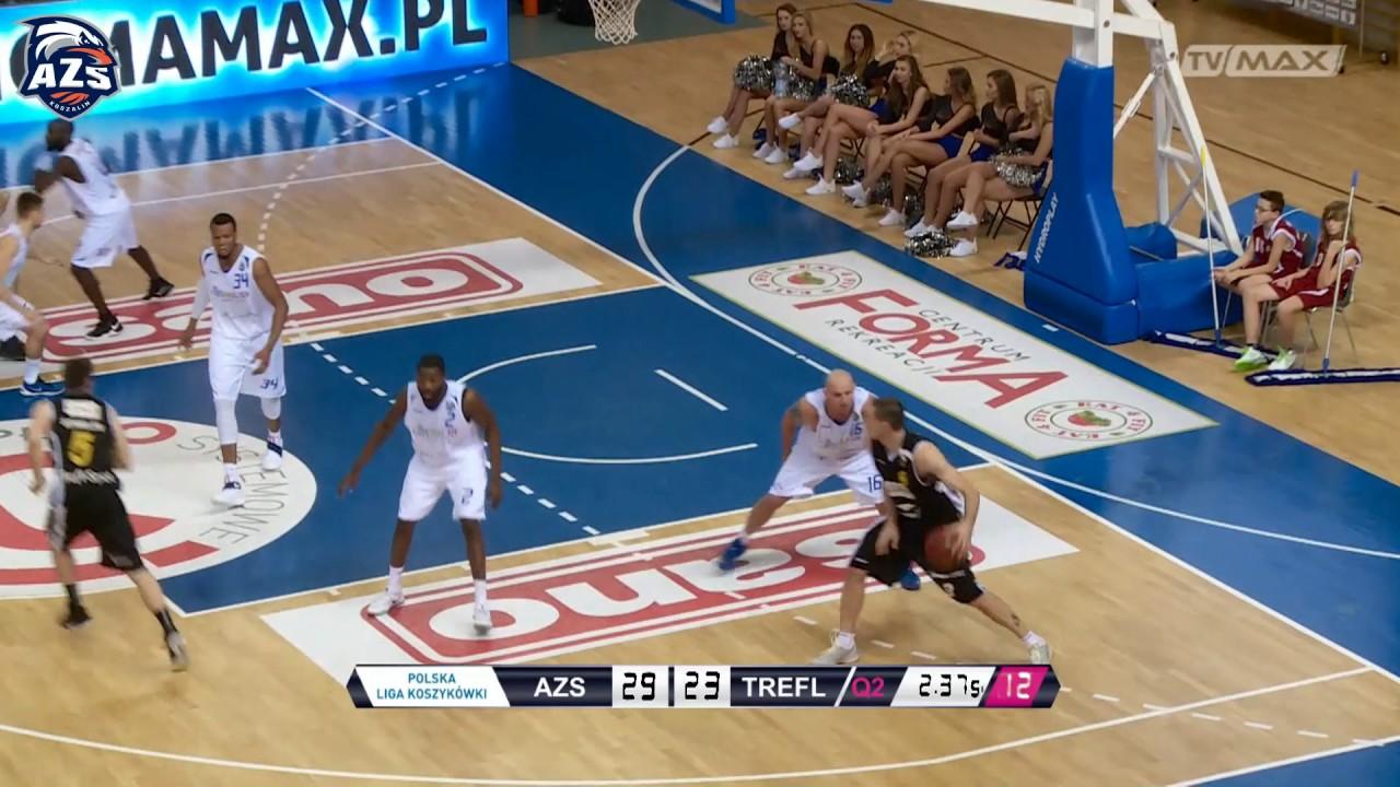 Skrót meczu, AZS Koszalin - Trefl Sopot 65:70, 28.12.2016