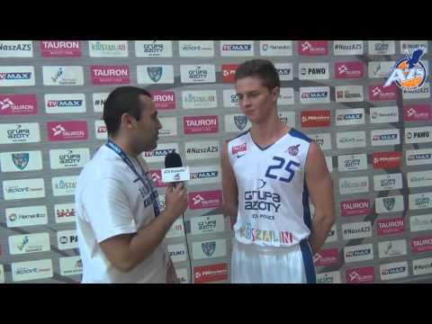 Wywiad po meczu - Oskar Rybicki, AZS Koszalin -  Polfarmex Kutno 95:63, 15.11.2014