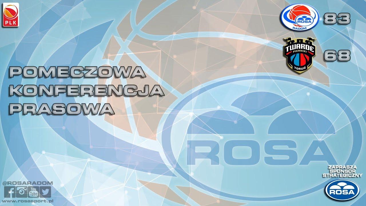 Konferencja prasowa po meczu Rosa Radom   Polski Cukier Toruń