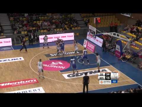 Skrót półfinału Gdynia Basket Cup 2015 Stelmet Zielona Góra - AZS Koszalin