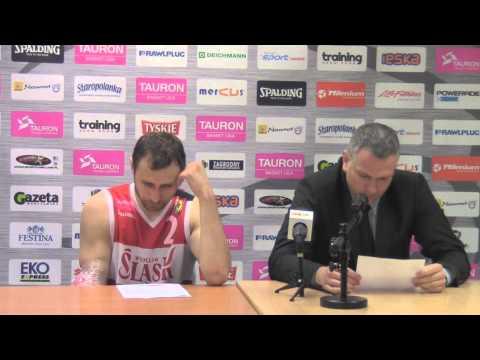 PLAY-OFF GAME 3, WKS Śląsk Wrocław - Energa Czarni Słupsk - konferencja prasowa