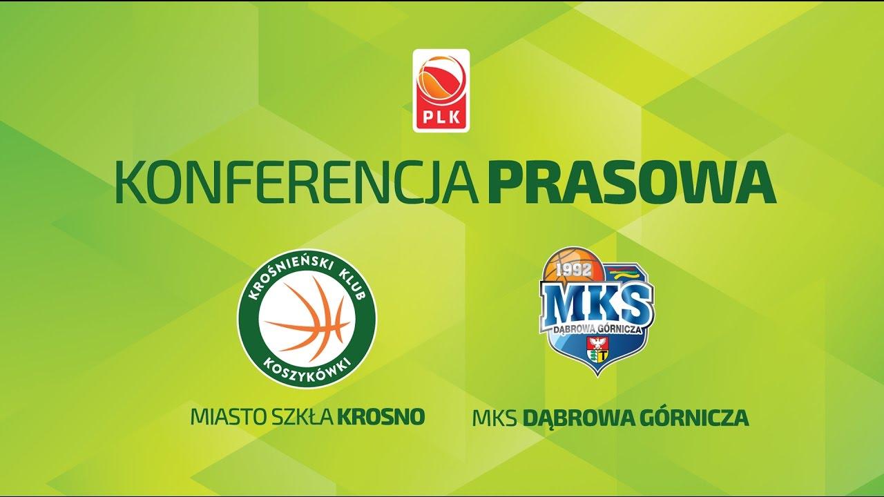 Konferencja prasowa po meczu Miasto Szkła Krosno - MKS Dąbrowa Górnicza.
