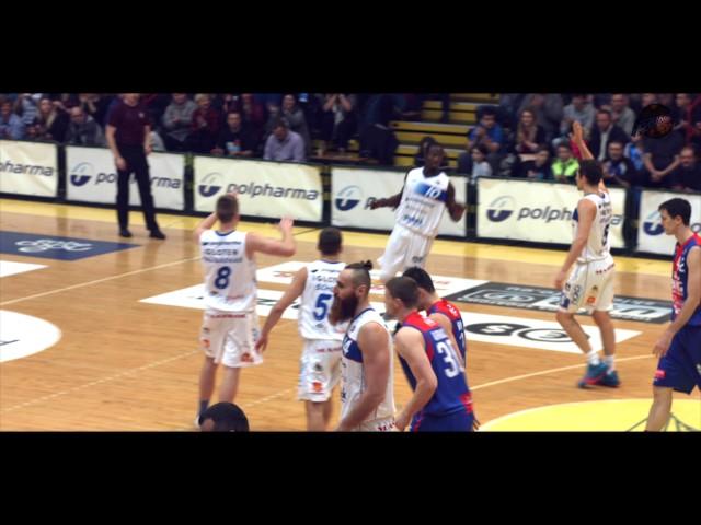 Thomas Davis - Buzzer beater  na koniec I kwarty  /Polpharma Starogard Gd -King Szczecin