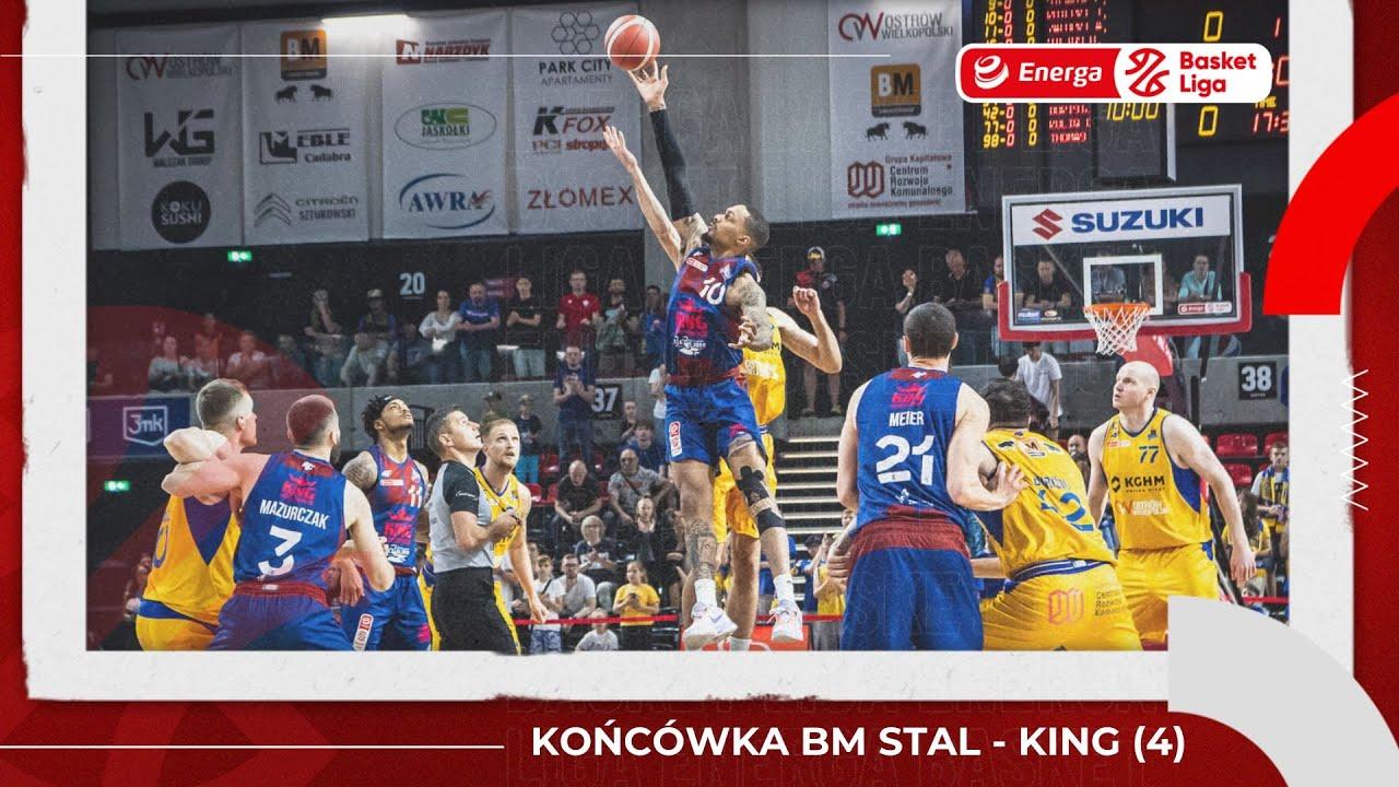 Emocjonująca końcówka meczu 4 BM Stal - King #EnergaBasketLiga #plkpl