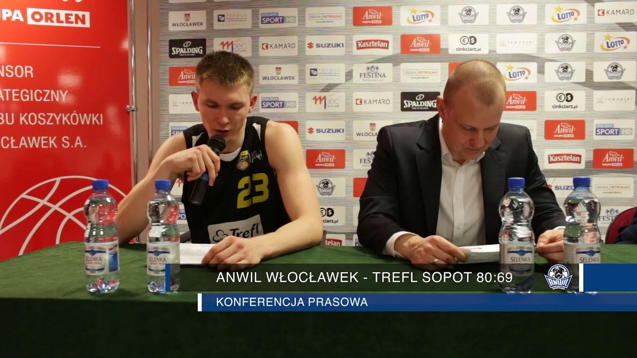 Anwil Włocławek - Trefl Sopot 80:69 Konferencja prasowa