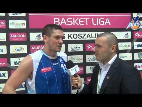 Wywiad po meczu - Grzegorz Arabas, AZS Koszalin - Kotwica Kołobrzeg 95:63, 22.02.2014