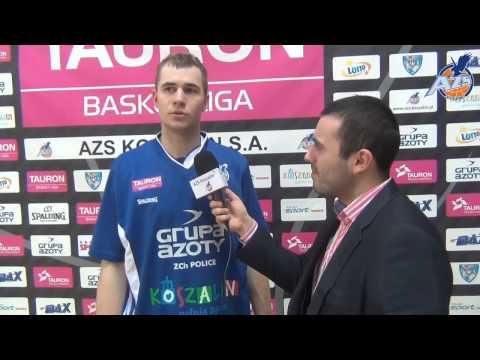 Wywiad po meczu - Bartłomiej Wołoszyn, AZS Koszalin - Stabill Jezioro Tarnobrzeg 70:59, 29.03.2014