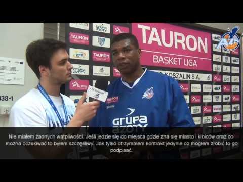 Wywiad po meczu - Jeff Robinson, AZS Koszalin - Stabill Jezioro Tarnobrzeg 88:66, 01.02.2014