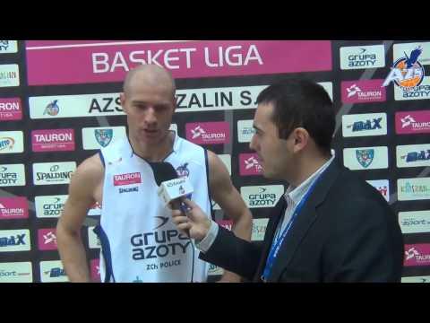 Wywiad po meczu - Piotr Dąbrowski, AZS Koszalin - WKS Śląsk Wrocław 79:74, 20.12.2013