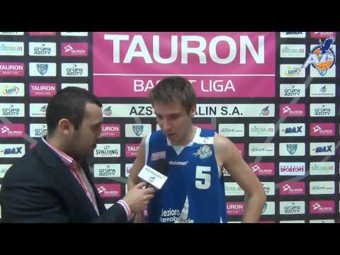 Wywiad po meczu - Marcin Nowakowski, AZS Koszalin - Stabill Jezioro Tarnobrzeg 70:59, 29.03.2014
