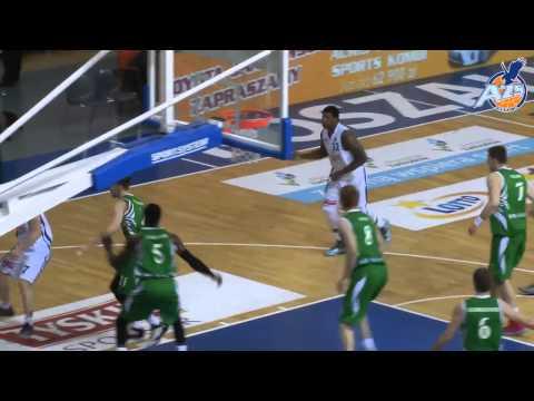 Skrót meczu, AZS Koszalin - WKS Śląsk Wrocław 77:75, 06.04.2014