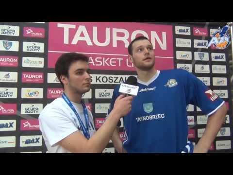 Wywiad po meczu - Szymon Łukasiak, AZS Koszalin - Stabill Jezioro Tarnobrzeg 88:66, 01.02.2014