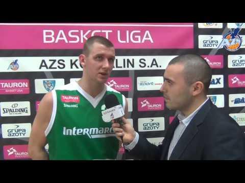 Wywiad po meczu - Przemysław Zamojski, AZS Koszalin - Stelmet Zielona Góra 66:64, 26.02.2014