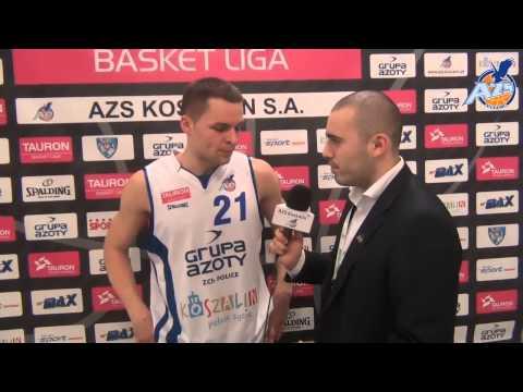 Wywiad po meczu - Maciej Raczyński, AZS Koszalin - Kotwica Kołobrzeg 95:63, 22.02.2014